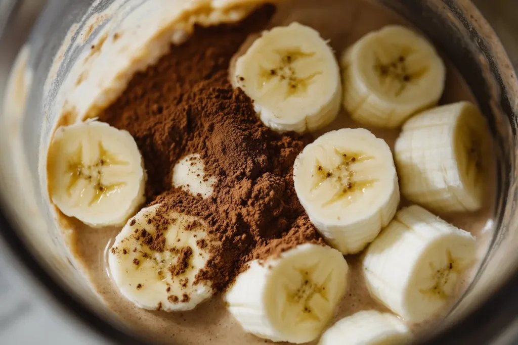 Chocolate, Milk, and Banana smoothie