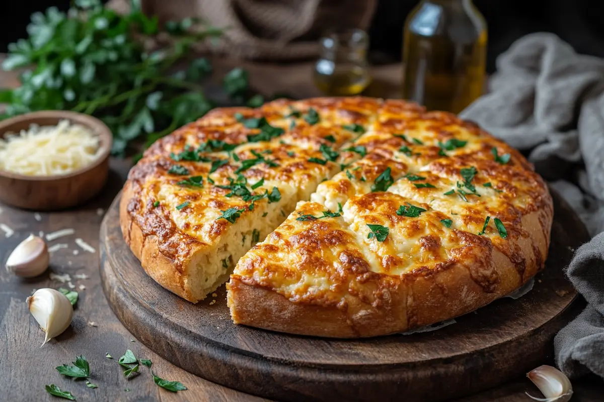 How much protein is in garlic cheese bread?