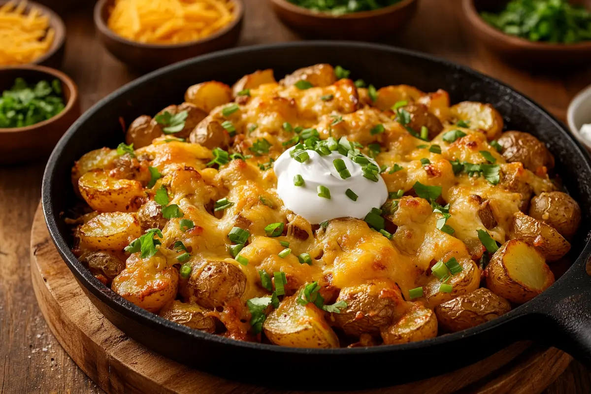 loaded roasted potatoes